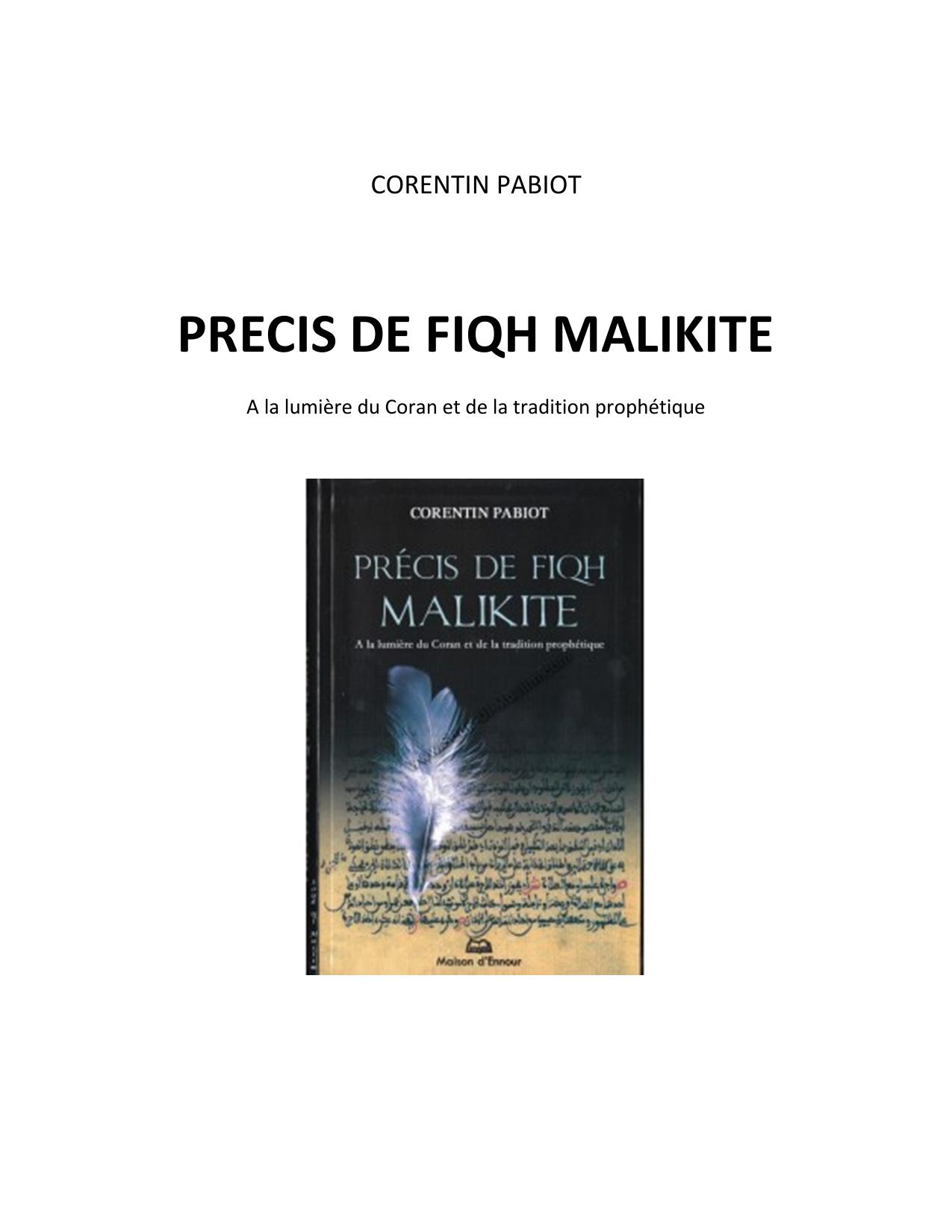 Précis de Fiqh Malikite