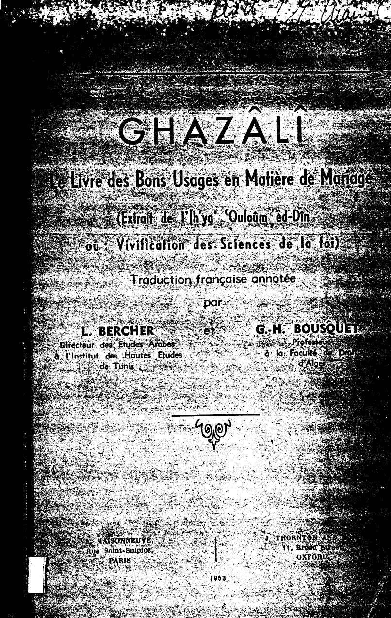 Le Livre des bons usages en matière de mariage